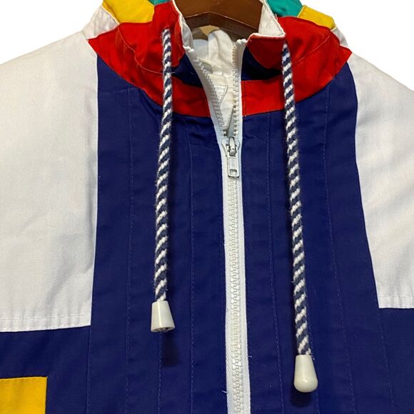 Kent Street Vintage Retro 80s Jacket Women’s Medium Abstract Small Spring Break - Picture 3 of 6